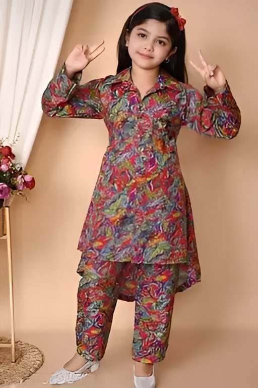 beautiful trending Dress Winter Friendly Kids Girls Co Ords Sets 1957