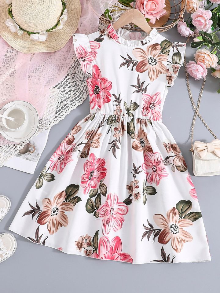 1. "Soft as a cloud, pretty as a flower 🌸 – Linen printed frock for your little angel!" 1724