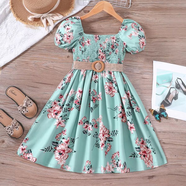 🌿 Minty Fresh & Floral Cute! Give your little one the perfect summer look with this mint green floral dress — comfy, stylish, and oh-so-sweet! 🌸💚 1739